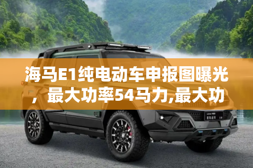 海马E1纯电动车申报图曝光，最大功率54马力,最大功率54马力 海马E1纯电动车申报图