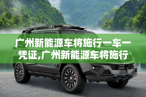广州新能源车将施行一车一凭证,广州新能源车将施行一车一“凭证”