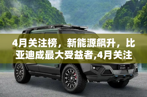 4月关注榜，新能源飙升，比亚迪成最大受益者,4月关注榜：新能源飙升 比亚迪最受益