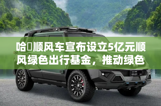 哈啰顺风车宣布设立5亿元顺风绿色出行基金，推动绿色出行新风尚,哈啰顺风车拿5亿元建顺风绿色出行基金