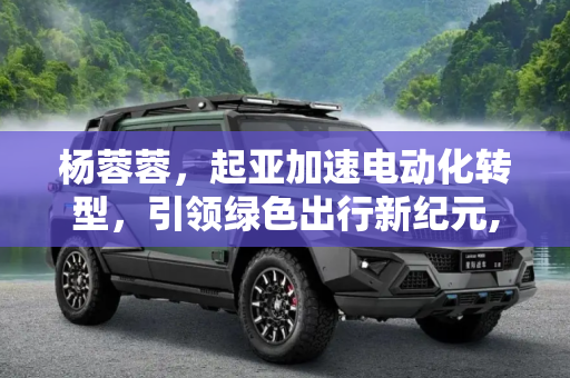 杨蓉蓉，起亚加速电动化转型，引领绿色出行新纪元,杨蓉蓉：起亚将加速电动化转型步伐