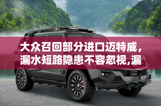 大众召回部分进口迈特威，漏水短路隐患不容忽视,漏水短路隐患 大众召回部分进口迈特威