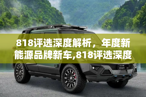 818评选深度解析，年度新能源品牌新车,818评选深度解析：年度新能源品牌新车