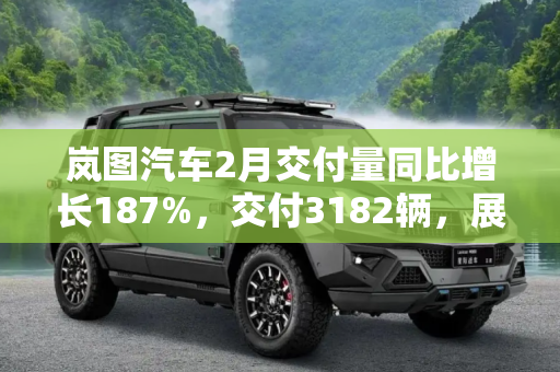 岚图汽车2月交付量同比增长187%，交付3182辆，展现强劲增长势头,同比增长187% 岚图汽车2月交付3182辆