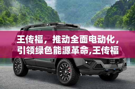 王传福，推动全面电动化，引领绿色能源革命,王传福再次提议制定全面电动化发展规划