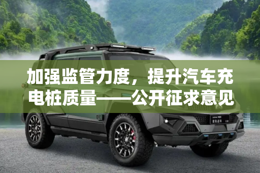 加强监管力度，提升汽车充电桩质量——公开征求意见,就汽车充电桩质量监督抽查公开征求意见