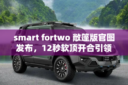 smart fortwo 敞篷版官图发布，12秒软顶开合引领都市新风尚,软顶12秒开合 smart fortwo敞篷版官图