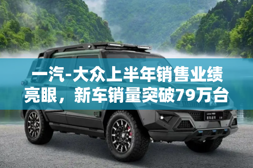 一汽-大众上半年销售业绩亮眼，新车销量突破79万台,一汽-大众上半年共计销售新车798541台