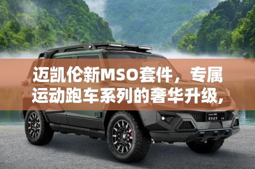 迈凯伦新MSO套件，专属运动跑车系列的奢华升级,运动跑车系列专属 迈凯伦新MSO套件官图