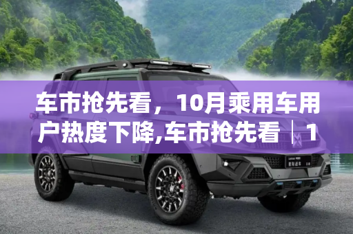 车市抢先看，10月乘用车用户热度下降,车市抢先看│10月乘用车用户热度下降