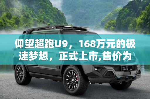 仰望超跑U9，168万元的极速梦想，正式上市,售价为168万元 仰望超跑U9正式上市
