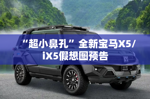 “超小鼻孔”全新宝马X5/iX5假想图预告