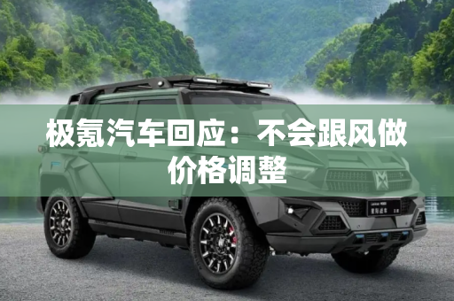 极氪汽车回应：不会跟风做价格调整