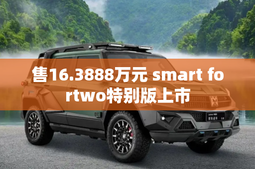 售16.3888万元 smart fortwo特别版上市