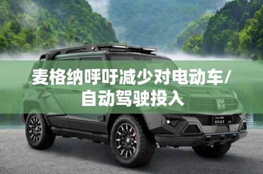 麦格纳呼吁减少对电动车/自动驾驶投入