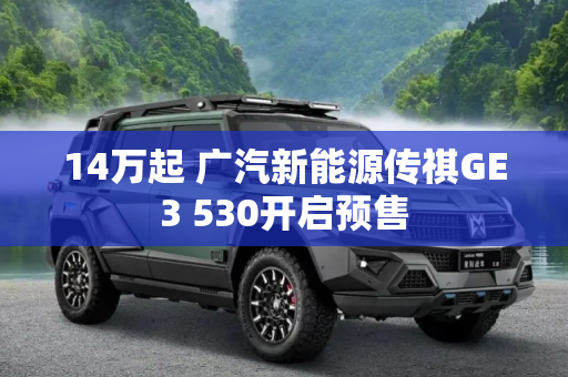 14万起 广汽新能源传祺GE3 530开启预售