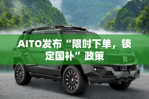 AITO发布“限时下单，锁定国补”政策