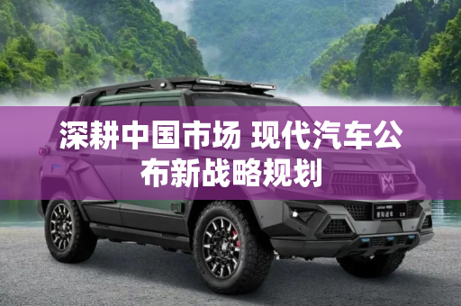 深耕中国市场 现代汽车公布新战略规划