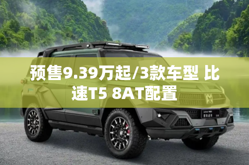 预售9.39万起/3款车型 比速T5 8AT配置