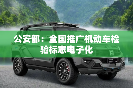 公安部：全国推广机动车检验标志电子化
