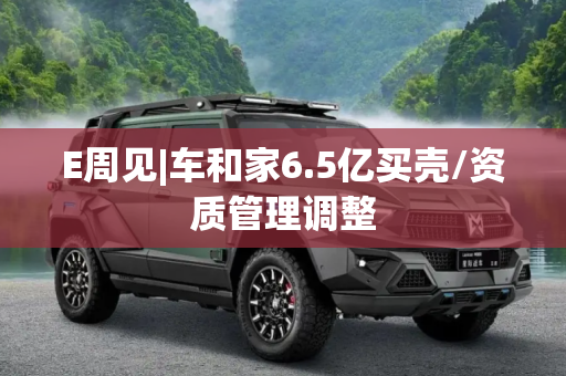E周见|车和家6.5亿买壳/资质管理调整