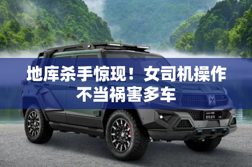 地库杀手惊现！女司机操作不当祸害多车