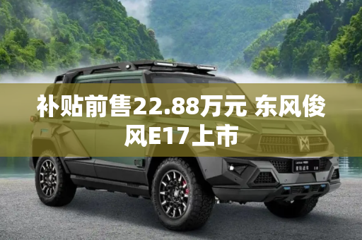 补贴前售22.88万元 东风俊风E17上市
