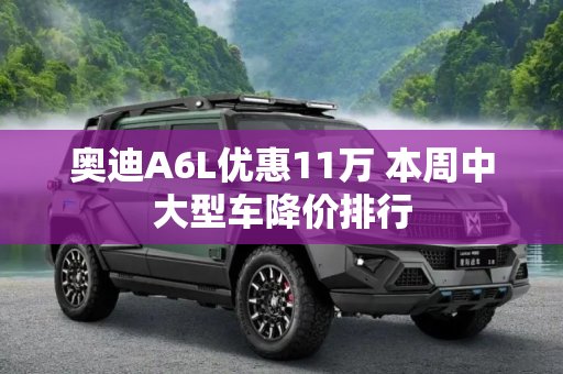 奥迪A6L优惠11万 本周中大型车降价排行