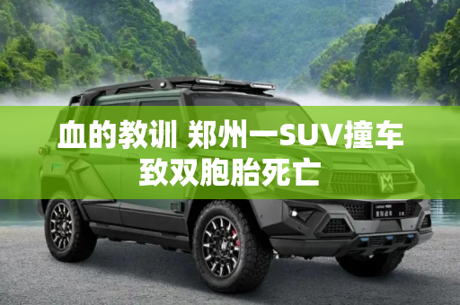 血的教训 郑州一SUV撞车致双胞胎死亡