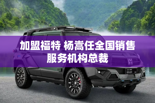 加盟福特 杨嵩任全国销售服务机构总裁
