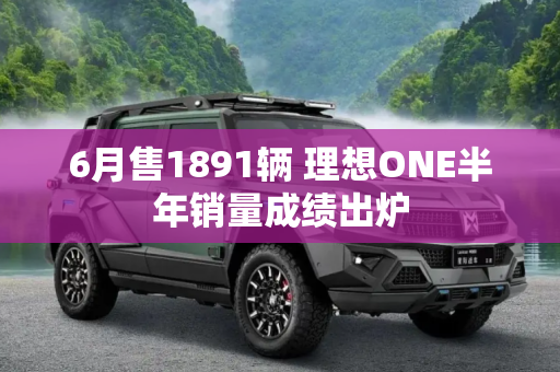 6月售1891辆 理想ONE半年销量成绩出炉