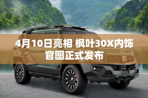 4月10日亮相 枫叶30X内饰官图正式发布