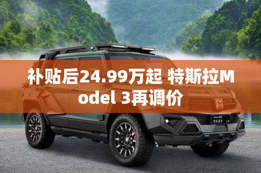 补贴后24.99万起 特斯拉Model 3再调价