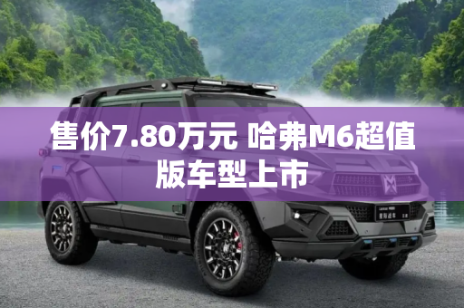 售价7.80万元 哈弗M6超值版车型上市