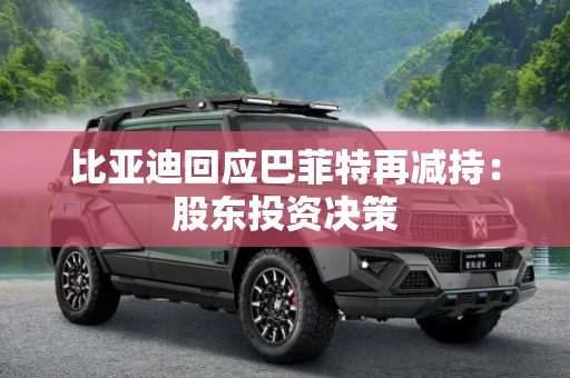 比亚迪回应巴菲特再减持：股东投资决策