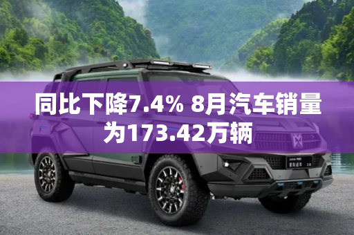同比下降7.4% 8月汽车销量为173.42万辆
