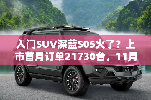 入门SUV深蓝S05火了？上市首月订单21730台，11月交付量创新高？
