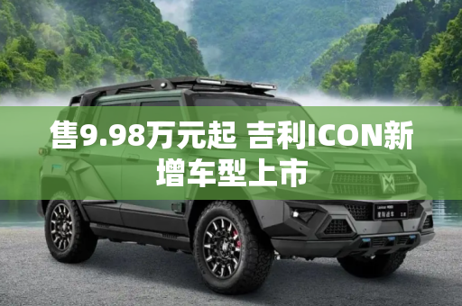 售9.98万元起 吉利ICON新增车型上市