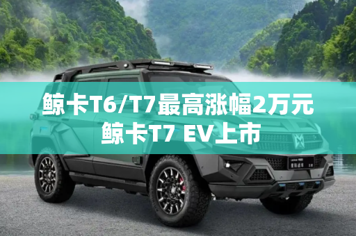 鲸卡T6/T7最高涨幅2万元 鲸卡T7 EV上市