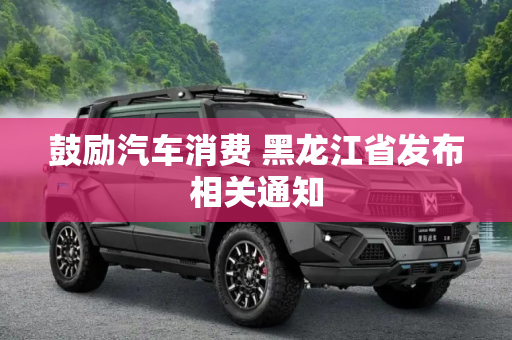 鼓励汽车消费 黑龙江省发布相关通知