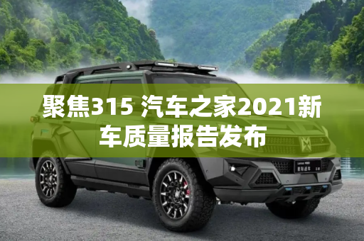 聚焦315 汽车之家2021新车质量报告发布