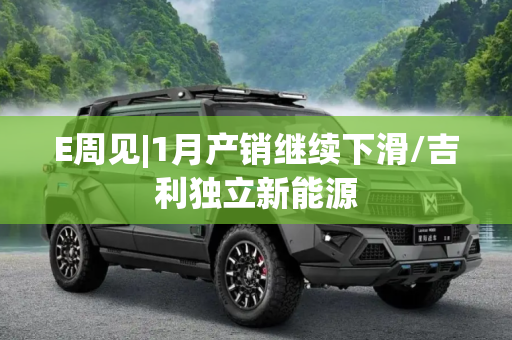 E周见|1月产销继续下滑/吉利独立新能源