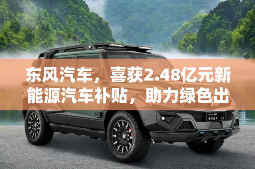 东风汽车，喜获2.48亿元新能源汽车补贴，助力绿色出行,东风汽车：收到新能源汽车补贴2.48亿元