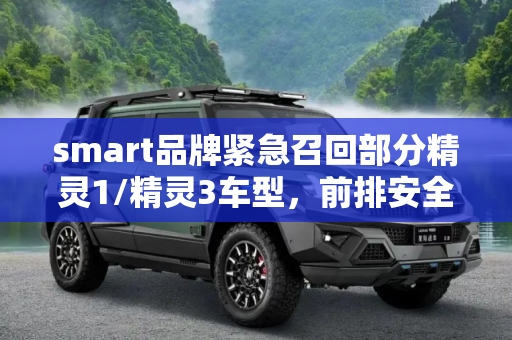 smart品牌紧急召回部分精灵1/精灵3车型，前排安全带隐患需关注,前排安全带存隐患 smart召回部分精灵#1/精灵#3车型