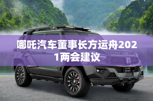 哪吒汽车董事长方运舟2021两会建议