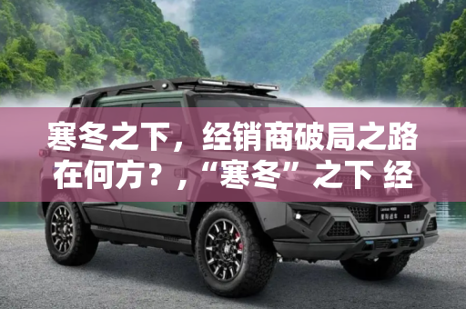 寒冬之下，经销商破局之路在何方？,“寒冬”之下 经销商破局之路在何方？