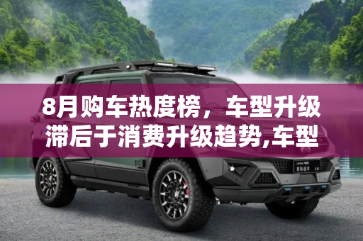 8月购车热度榜，车型升级滞后于消费升级趋势,车型升级落后于消费升级 8月购车热度榜