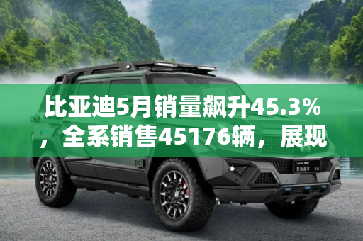 比亚迪5月销量飙升45.3%，全系销售45176辆，展现强劲市场竞争力,同比增长45.3% 比亚迪5月全系售45176辆